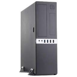 FOXLINE Корпус SlimTower FL-203 300W black (mATX, 300W, 2xUSB2.0 Type-A + USB3.2 Type-A ) (FL-203-TFX300S)