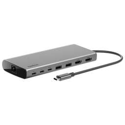 BELKIN Хаб Connect Universal USB-C 8-in-1 Dual Display Core Hub. Цвет: серый космос