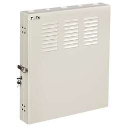 LANMASTER Шкаф коммутационный (TWT-CBVRT-2U-6X7-GY) настенный 2U 650x114мм пер.дв.стекл направл.под винты 68кг серый 19кг 741мм