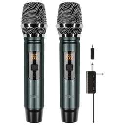 TTEC Беспроводная система c 2мя микрофонами + двухканальный приемник Wireless 2 Way Mic System + Dual Channel Receiver. Цвет: черный