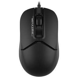 A4TECH Мышь Fstyler FM12S черный оптическая 1200dpi silent USB 3but (FM12S BLACK)