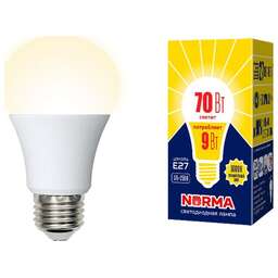 VOLPE (UL-00005622) LED-A60-9W/3000K/E27/FR/NR картон