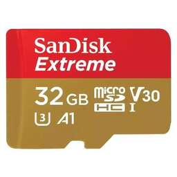 SANDISK Карта памяти microSDHC UHS-I U3 Extreme 32 ГБ, 100 МБ/с, Class 10, SDSQXAF-032G-GN6MN, 1 шт