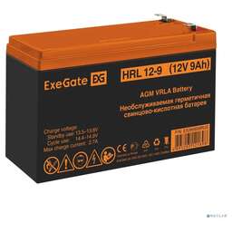 EXEGATE EX285659RUS Аккумуляторная батарея HRL 12-9 (12V 9Ah 1234W, клеммы F2)