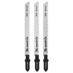 MATRIX Полотна для электролобзика по дереву, 3 шт, T101BF, 75 x 2.5 мм, Bimetal Professional 78211