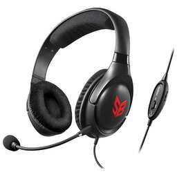 CREATIVE Гарнитура игровая Sound Blaster Blaze, для компьютера, мониторные, проводные, черный / красный [70gh032000000]