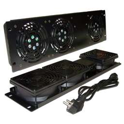 LANMASTER Блок вентиляторов (TWT-CB-FANV3-RACK) 3 вент. черный (упак.:1шт)