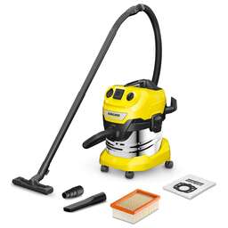 KARCHER Строительный пылесос WD 4 P V-20/5/22 1000Вт (уборка: сухая/сбор воды/выдув) желтый