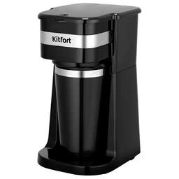 KITFORT Кофеварка КТ-7626, капельная, черный /серебристый