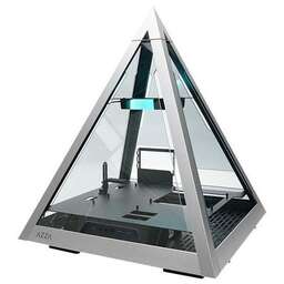 AZZA Корпус ATX Pyramid L, Full-Desktop, без БП, черный и серебристый [csaz-804l pyramid]