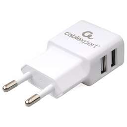 CABLEXPERT (14874) MP3A-PC-11, 10.5Вт, 2.1А, 2хUSB, белый, пакет
