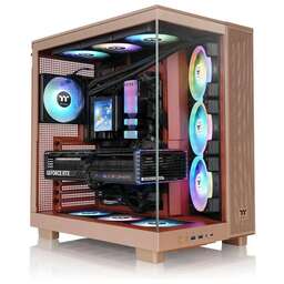 THERMALTAKE Корпус ATX View 380 XL TG ARGB Gravel Sand, Midi-Tower, без БП, коричневый [ca-11e-00mgwn-00]