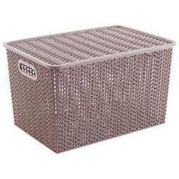 VIOLET Вязь 14л с крышкой розовый нюд 533111