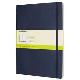 MOLESKINE Блокнот Classic Soft, 192стр, без разлиновки, мягкая обложка, синий сапфир [qp623b20]