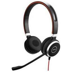 JABRA Наушники с микрофоном Evolve 40 UC Duo черный 1.2м накладные USB оголовье (6399-829-209)