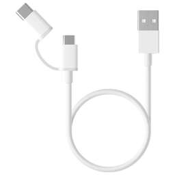 XIAOMI Mi 2-in-1 USB cable micro-usb to type-c (30см)