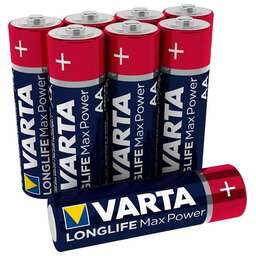 VARTA AA Батарейка LongLife Max Power Alkaline LR6 BL5+3, 8 шт