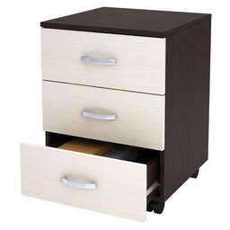 МАСТЕР Тумба Альба-3 МСТ-ТДА-03-ВД-16, на колесах, венге/дуб молочный