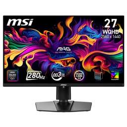 MSI Монитор 26.5" Mag 271QP QD-OLED X28 черный QD OLED LED 16:9 HDMI матовая HAS Piv 250cd 178гр/178гр 2560x1440 280Hz DP Quad 2K (1440p) 8.2кг