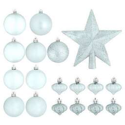 ВОЛШЕБНАЯ СТРАНА Набор Шары + звезда SYCB17-520, 18 шт/набор 8 см, 7 см, 6 см, 4 см, звезда 21 см (003375)