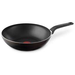 TEFAL Сковорода ВОК (WOK) Easy Plus 4237628, 28см, без крышки, черный [9100054099]