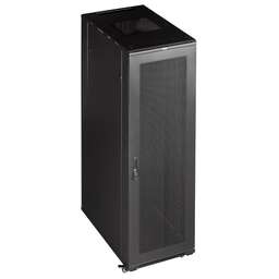 LANMASTER Шкаф коммутационный (TWT-CBB-18U-6X10-G1) напольный 18U 600x1000мм пер.дв.стекл 2 бок.пан. металл 800кг черный 62кг 988мм IP20 металл