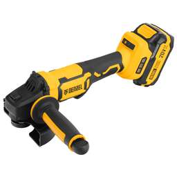 DENZEL Машина шлифовальная угловая аккумуляторная бесщет. AGH-BL-20-125, Li-Ion, 20 В//