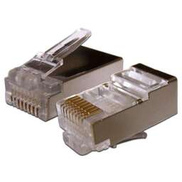 LANMASTER Коннектор (TWT-PL45/S-8P8C-6V) FTP кат.6 RJ45 прозрачный (упак.:100шт)