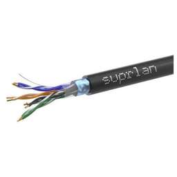 SUPRLAN Кабель сетевой информационный Premium 01-1039-1 кат.5E F/UTP 4 пары 24AWG нг(А)-HF UV универсальный 305м черный