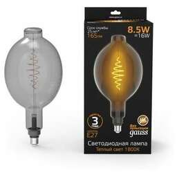 GAUSS Лампа филам. Filament Vintage 8.5Вт цок.:E27 шар 220B св.свеч.бел.теп. (упак.:1шт) (152802005)