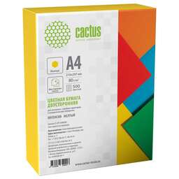 CACTUS Бумага CS-CPY-A480500 A4/80г/м2/500л./желтый интенсив