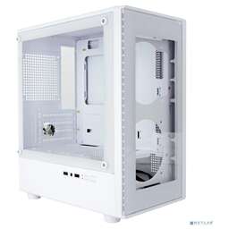 GINZZU Корпус CL412 mATX передняя панель Стекло белый