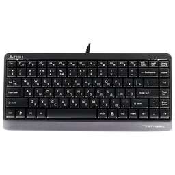 A4TECH Клавиатура FK11 черный USB slim (FK11 USB (GREY)) кабель 1.5м