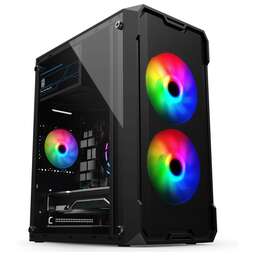 OKLICK Корпус Оклик OCC-MN301 черный без БП mATX 1x80mm 2x120mm 1xUSB2.0 1xUSB3.0 audio