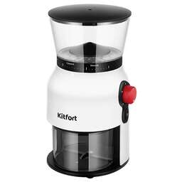 KITFORT Кофемолка КТ-7566 150Вт сист.помол.:жернова вместим.:180гр белый/черный
