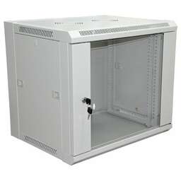 REXANT Шкаф коммутационный Pro (04-2201) настенный 6U 600x450мм пер.дв.стекл без задн.дв. 90кг серый 365мм 16кг 220град. 500мм IP20 сталь