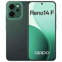 OPPO 6.57" Смартфон Reno14 F 8/256Gb, NFC, AMOLED, 120Гц, 6000мAч, зеленый