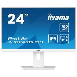 IIYAMA Монитор 23.8" ProLite XUB2492HSU-W6 белый IPS LED 0.4ms 16:9 HDMI M/M матовая HAS Piv 250cd 178гр/178гр 1920x1080 100Hz DP FHD USB 4.9кг