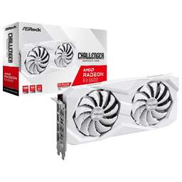 ASROCK Видеокарта RX6600 CHALLENGER WHITE 8GB GDDR6 3xDP HDMI 2FAN RTL