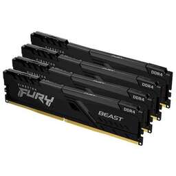 KINGSTON Оперативная память Fury Beast Black KF432C16BB1K4/64 DDR4 - 4x 16ГБ 3200МГц, DIMM, Ret