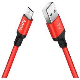 HOCO (6957531062851) X14 USB (m)-microUSB (m) 1.0м - красный/черный