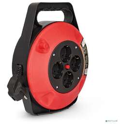 EXEGATE EX286337RUS Удлинитель на катушке Master ECS-1-1.5B (4 евророзетки с заземлением, 10м, защита от детей, защита от перегрузки, 3х1,5мм2, 15А/3.