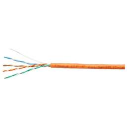 CABEUS Кабель информационный UTP-4P-CAT.5E-SOLID-OR кат.5E U/UTP 4 пары 24AWG PVC внутренний 305м оранжевый
