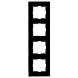 PANASONIC Рамка (WKTF08143GG-RU) 4шт вертикальный монтаж стекло черный