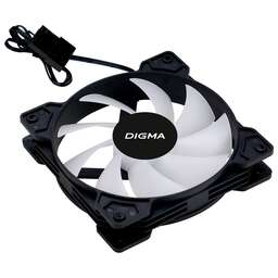 DIGMA Вентилятор для корпуса DFAN-FRGB1 RGB 120х120x25 черный 3-pin 4-pin (Molex) 23дБ Ret