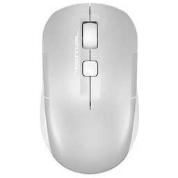 A4TECH Мышь беспроводная Fstyler FB26CS Air2, Bluetooth/Радио, оптическая, USB, USB-C, 2000dpi, серебристый и белый [fb26cs air2 icy white]