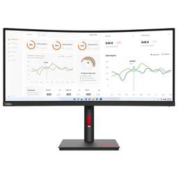 LENOVO 34" Монитор ThinkVision T34w-30, 3440x1440, VA, 1хHDMI, 1хDP, изогнутый, черный и черный/красный [63d4gat1uk]