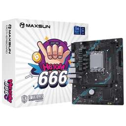 MAXSUN Материнская плата MS-H610M 666 WIFI6 D5 H610, LGA1700, 2*DDR5, 1*PCIEx16, 1*PCIEx1, 1*M.2, 4*USB3.2Gen1, 5*USB2.0, 3*SATA3.0, 1G, VGA, HDMI, M-ATX, RTL