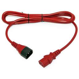 HYPERLINE Шнур питания PWC-IEC13-IEC14-0.5-RD C13-С14 проводник.:3x0.75мм2 0.5м 250В 10А (упак.:1шт) красный