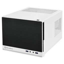 SILVERSTONE Корпус SST-SG13WB-Q (USB 3.0) Sugo Mini-ITX Compact Computer Cube Case, Plastic Front Panel with Faux Aluminum Finish, black white, RTL {4}
